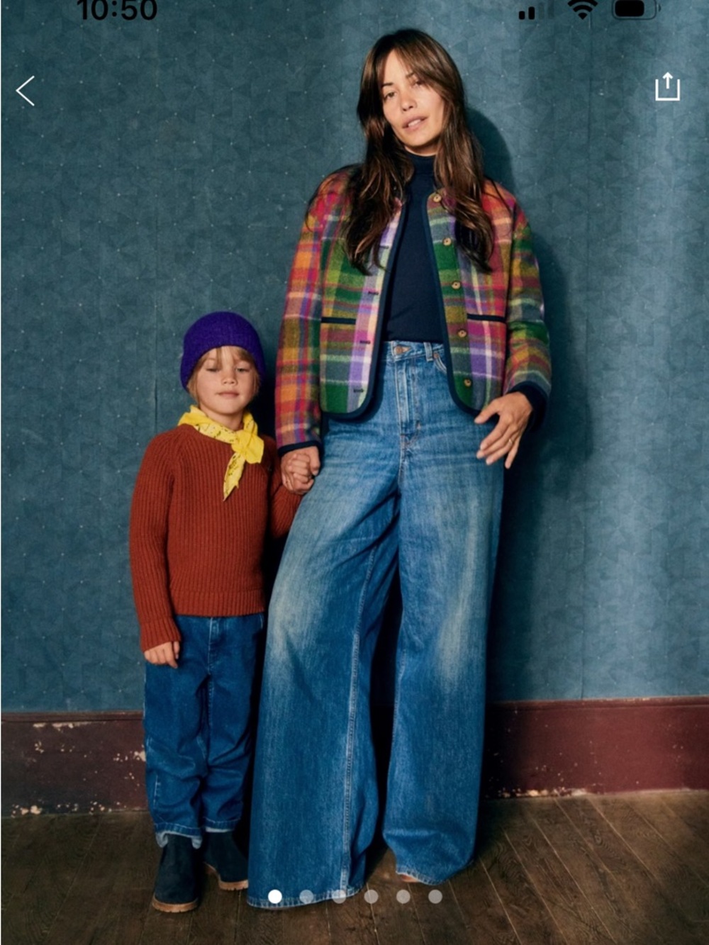 Sézane Freddy Multicolor Plaid Wool Bomber Jacket (Green, Purple, Pink, Yellow)